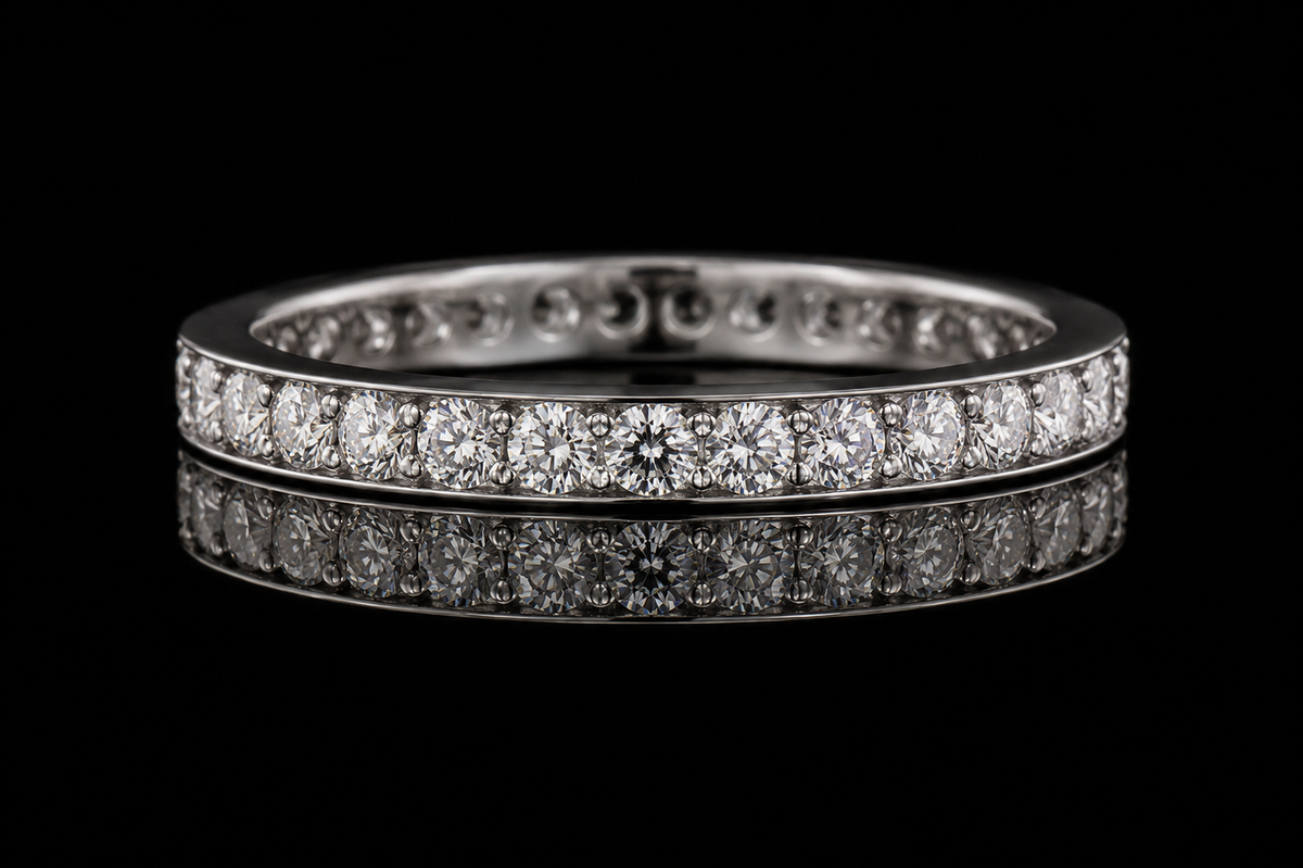 Platinum Channel-Set Diamond Eternity Band (band150)