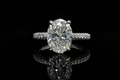 Oval Diamond Halo Engagement Ring (eng695)