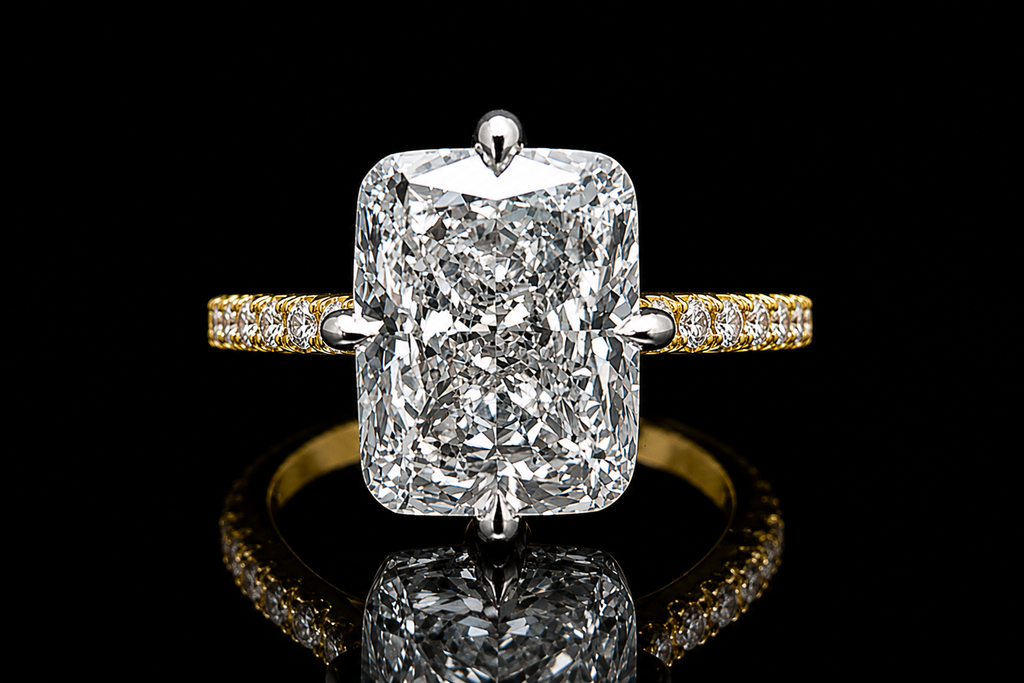 Cushion Cut Diamond Solitaire Engagement Ring (eng669)