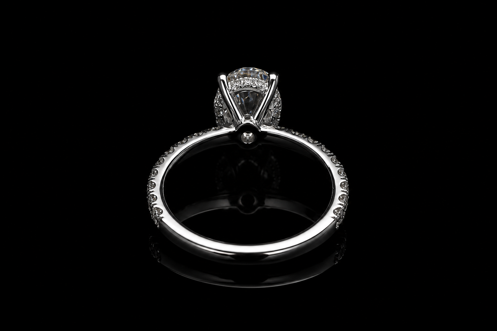 Oval Diamond Solitaire Engagement Ring (eng670)
