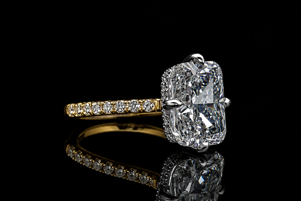 Cushion Cut Diamond Solitaire Engagement Ring (eng669)
