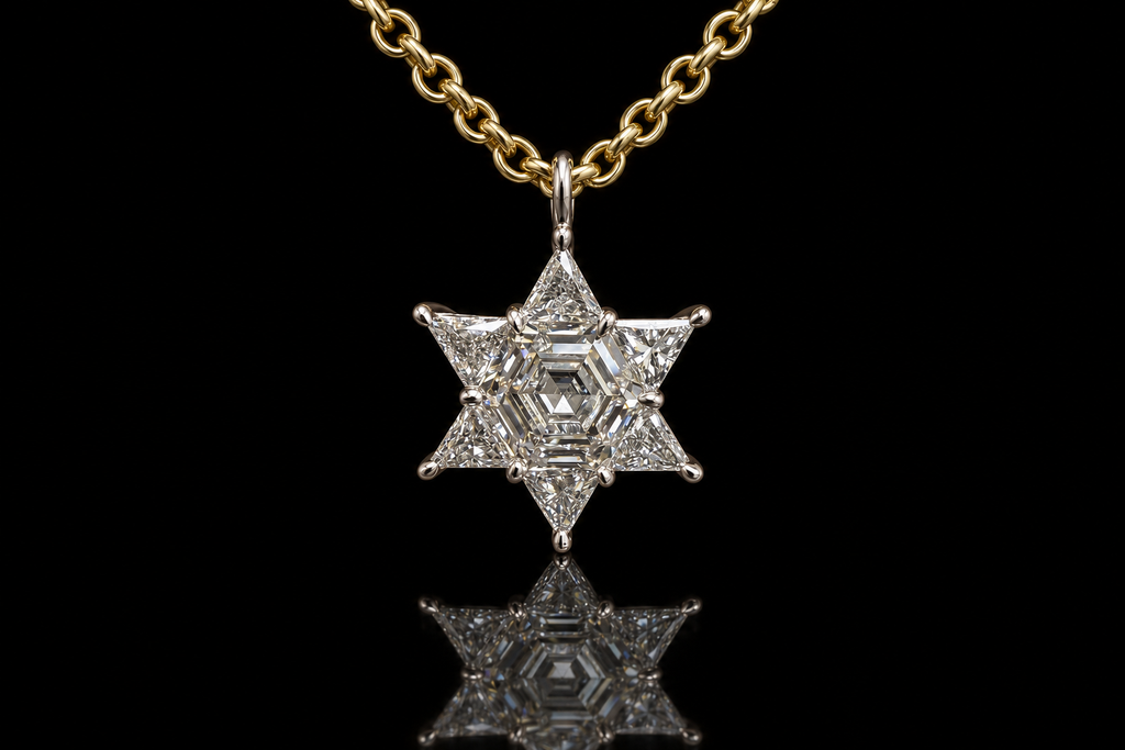 Diamond Star of David  Pendant (David001)