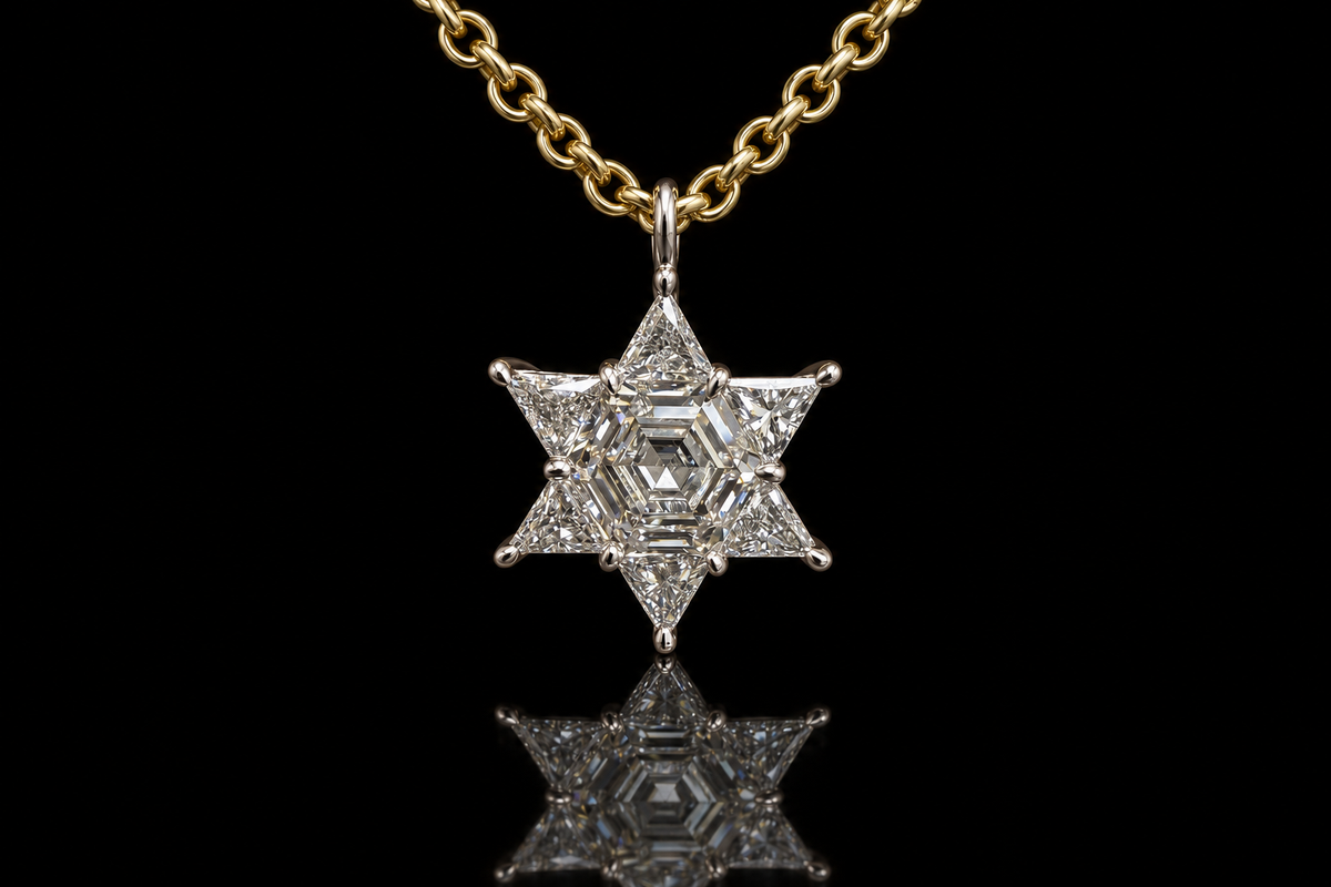Diamond Star of David  Pendant (David001)