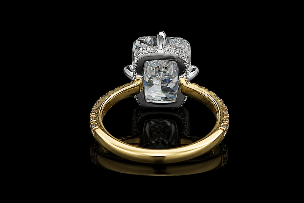 Cushion Cut Diamond Solitaire Engagement Ring (eng669)