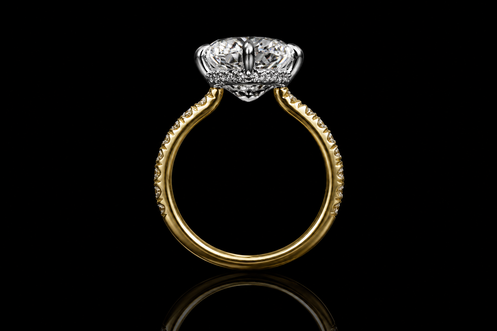 Cushion Cut Diamond Solitaire Engagement Ring (eng669)