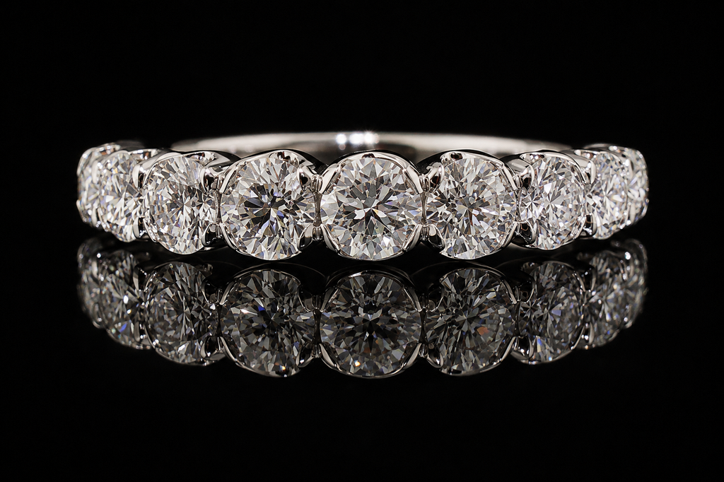 Round Diamond Shared-Prong Eternity Band (band015)