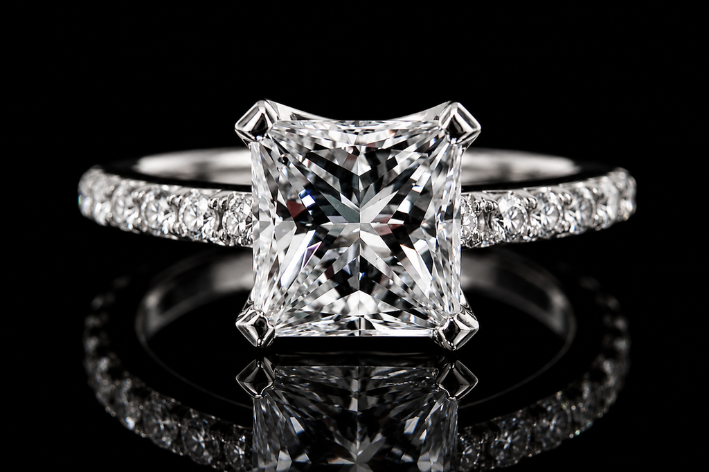 Princess Cut Diamond Solitaire Engagement Ring (eng167)