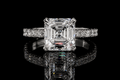 Asscher Cut Diamond Solitaire Engagement Ring