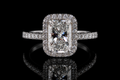 Radiant Cut Diamond Halo Engagement Ring (eng109)
