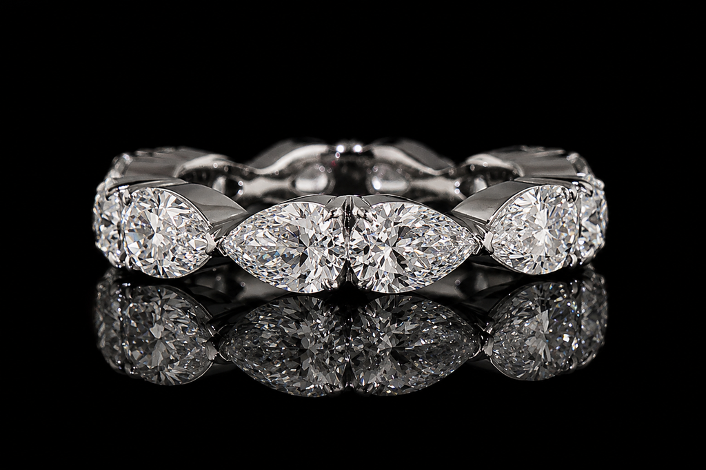 Platinum Pear-Shaped Diamond Eternity Band (band151)
