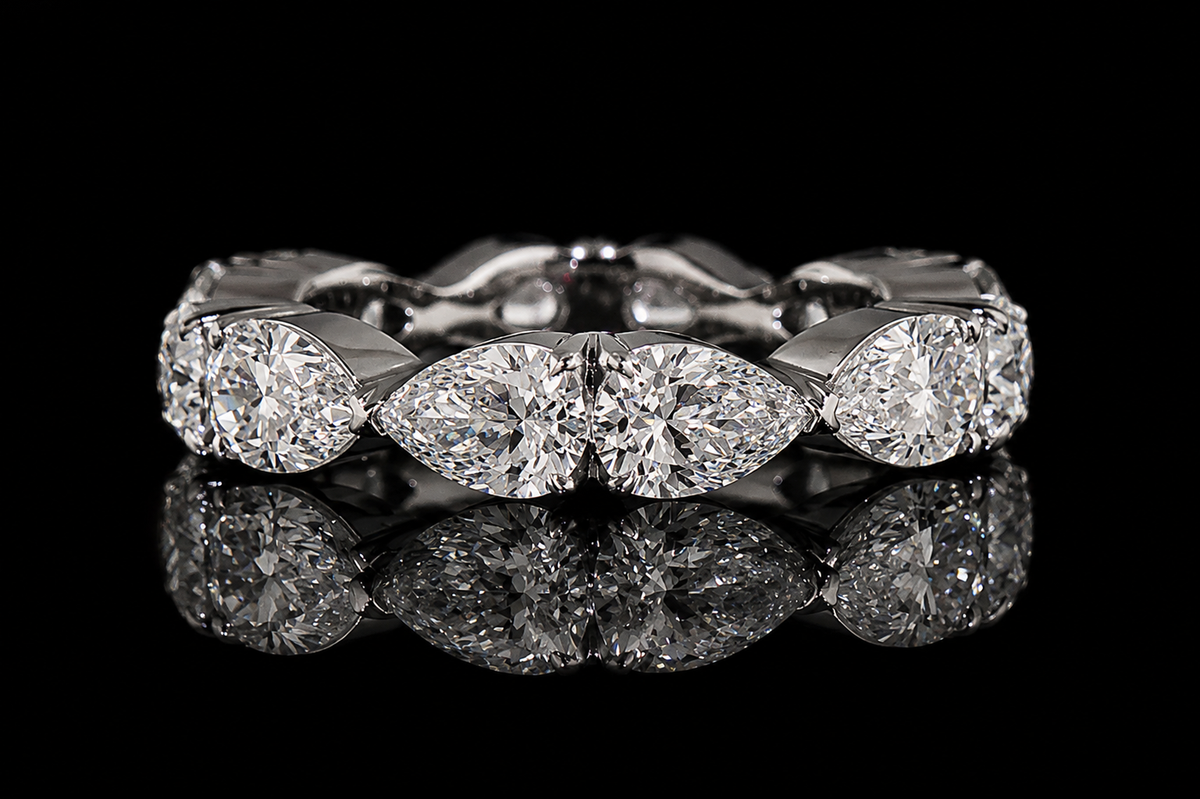 Platinum Pear-Shaped Diamond Eternity Band (band151)