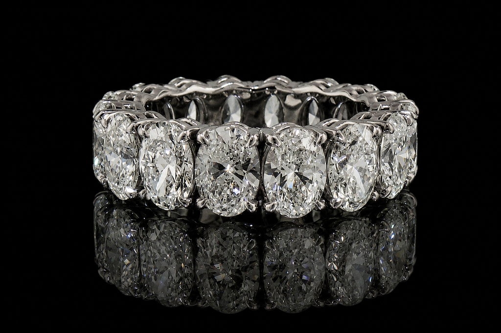 Platinum Oval Diamond Eternity Band (band144)