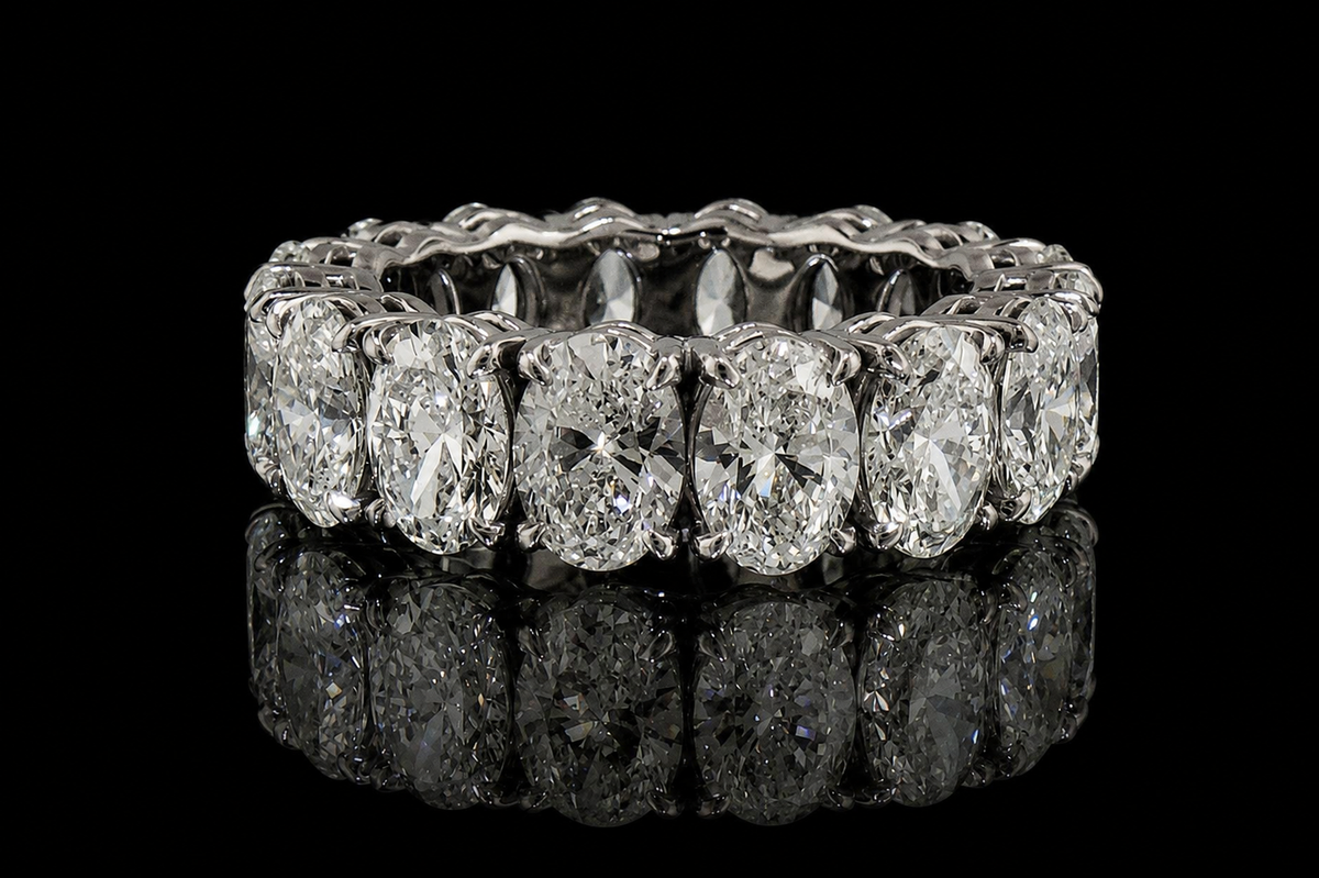Platinum Oval Diamond Eternity Band (band144)