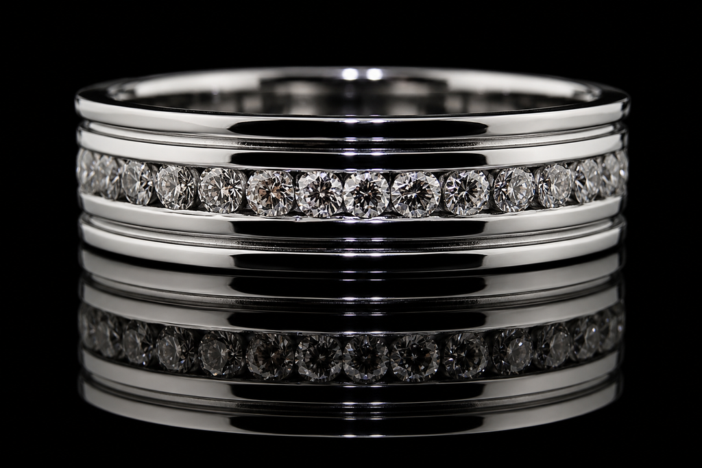 Channel-Set Round Diamond Band (band044)