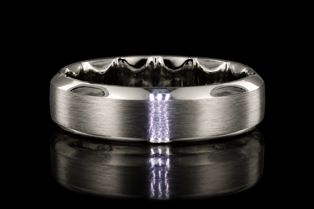 Brushed Platinum Men’s Band (band88)