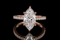 Rose Gold Marquise Diamond Engagement Ring (eng354)
