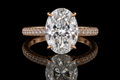 Oval Diamond Hidden Halo Pavé Engagement Ring (eng035)