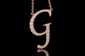 Micropavé Diamond Initial G Necklace (pend095)