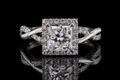 Princess Cut Diamond Halo Infinity Engagement Ring (eng358)