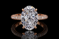 Oval Solitaire Diamond Engagement Ring in Rose Gold (eng439)