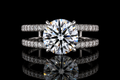 Double Split Shank Round Diamond Engagement Ring in Platinum (eng440)