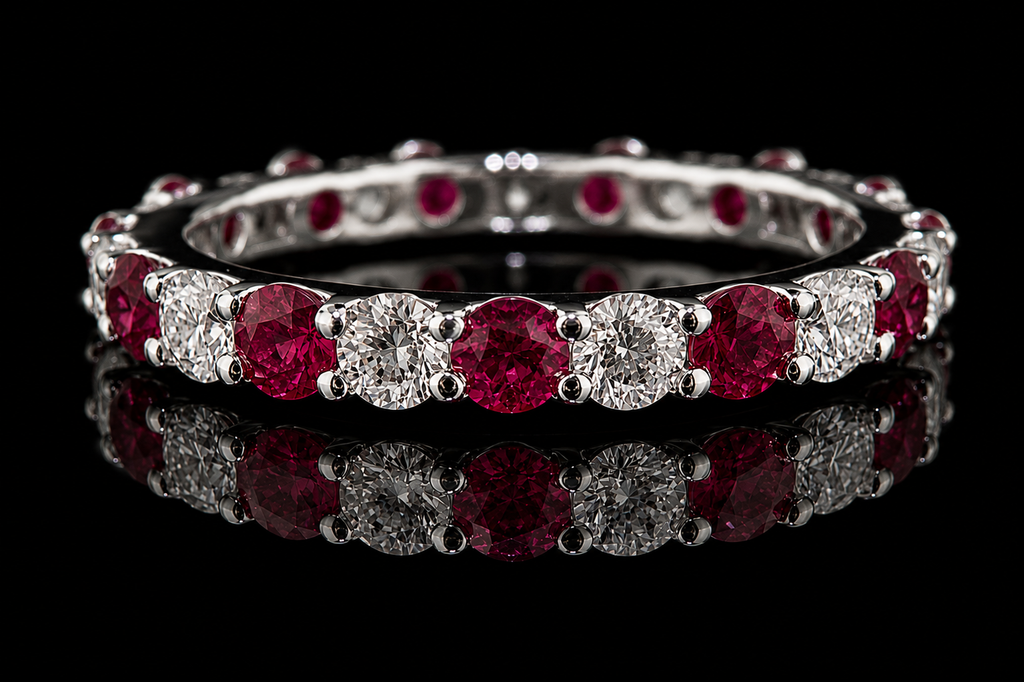 Ruby & Diamond Eternity Band (band073)