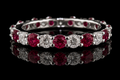 Ruby & Diamond Eternity Band (band073)
