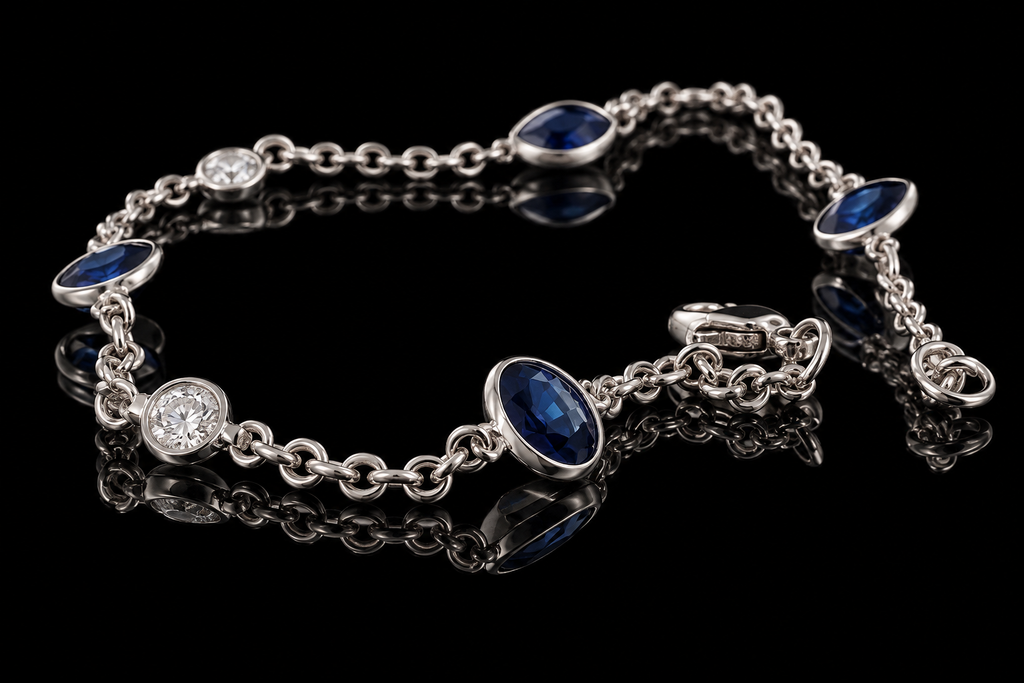 Diamond by the Yard Sapphire & Diamond Bracelet (brac001)