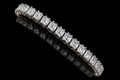 Asscher Cut Diamond Tennis Bracelet (brac007)