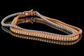 Tri-Color Diamond Tennis Bracelets (brac023)