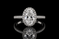Oval Diamond Halo Engagement Ring (eng349)