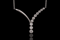 Bezel-Set Diamond Y Necklace (pend075)