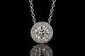 Micropavé Diamond Halo Pendant (pend083)