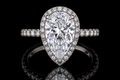 Pear Diamond Halo Engagement Ring (eng435)
