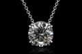 Round Diamond Double Claw Prong Pendant (pend050)