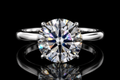Round Brilliant Diamond Hidden Halo Solitaire Engagement Ring (eng033)