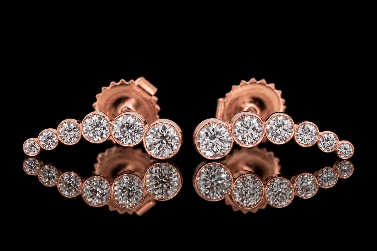 Diamond Horizon Ear Climbers (ear054)