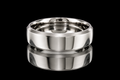 Classic Polished Men's Wedding Band with Brushed Edges (band181)