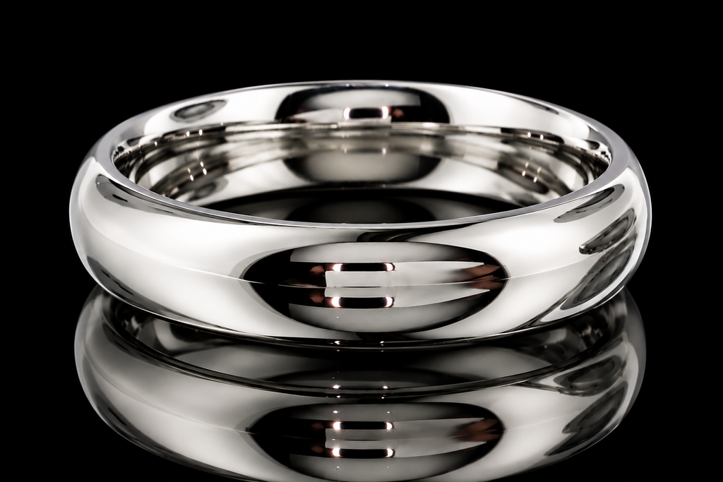 Classic High-Polish Men's Wedding Band (band166)