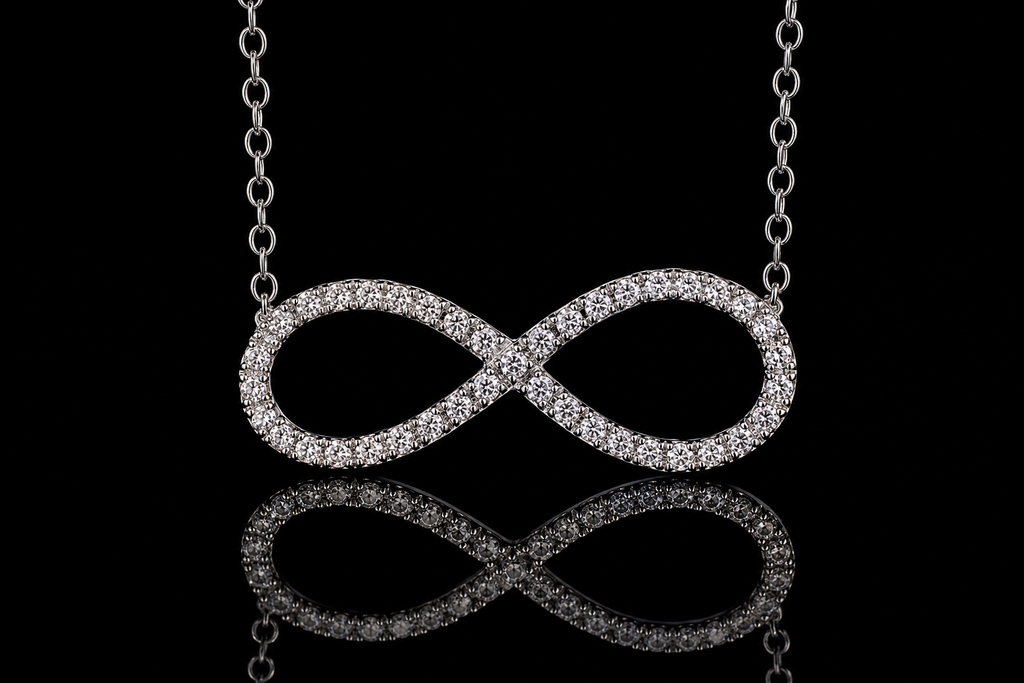 Micropavé Diamond Infinity Necklace (pend071)