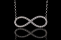 Micropavé Diamond Infinity Necklace (pend071)