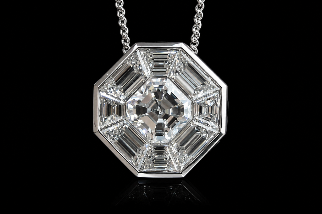 Octagonal Diamond Mosaic Pendant (pend045)