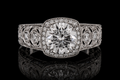 Vintage Halo Diamond Engagement Ring (eng417)