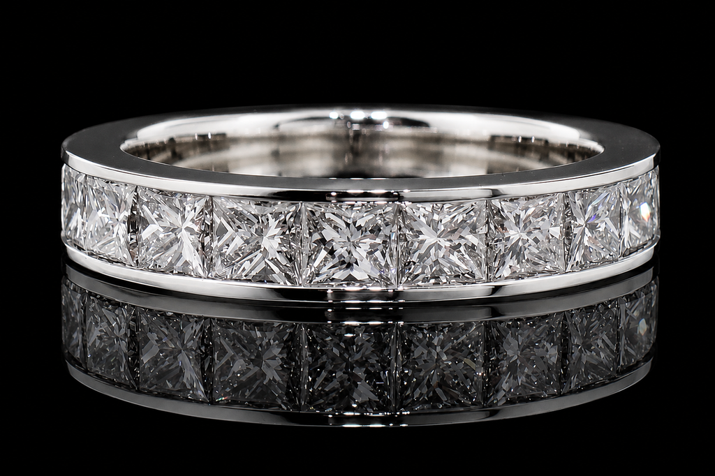 Princess-Cut Diamond Channel Band (band012)