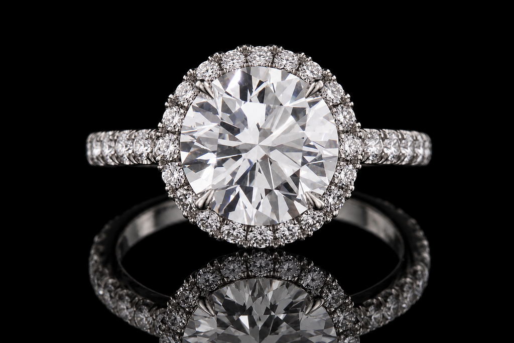 Round Halo Engagement Ring (eng368)