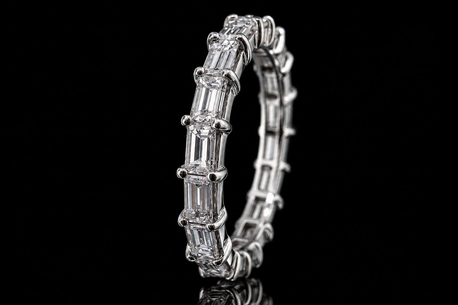 Emerald-Cut Diamond Eternity Band (band070)