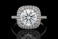 Double Halo Round Diamond Engagement Ring (eng353)