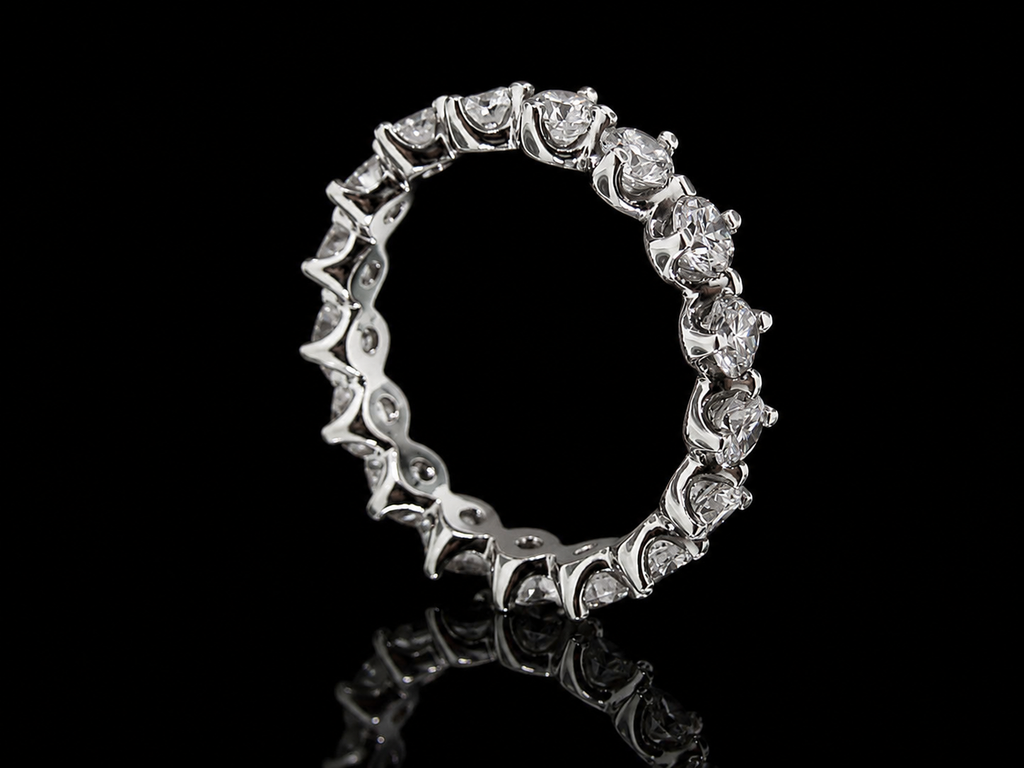 Round & Cushion Diamond Eternity Band (band067)