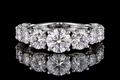 Graduated Round Brilliant Diamond Anniversary Band (band175)
