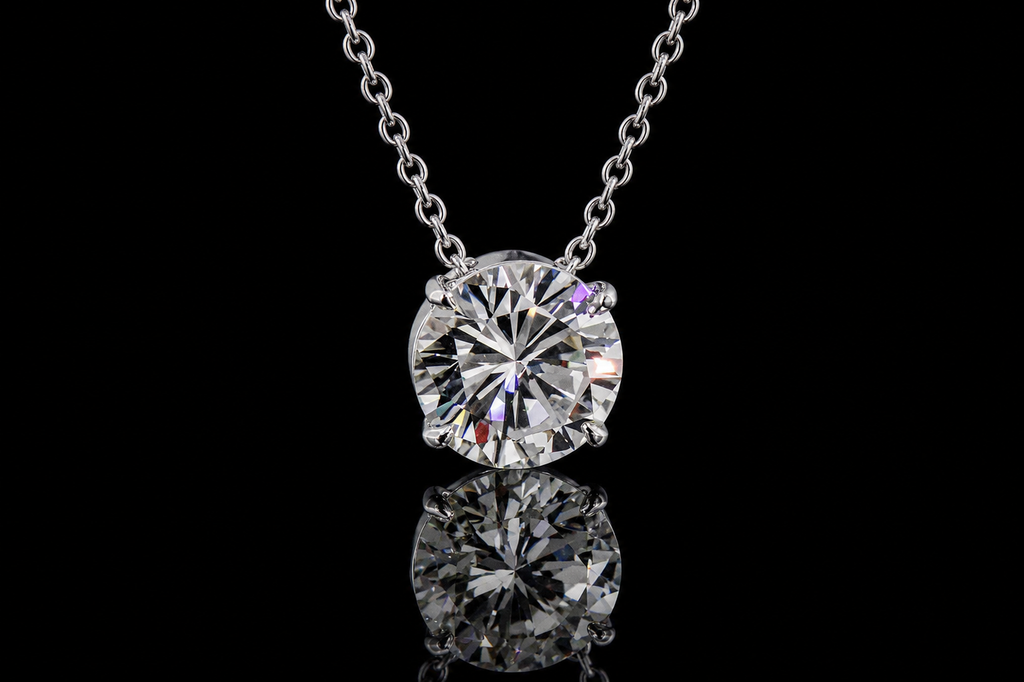 Round Diamond Solitaire Pendant (pend070)